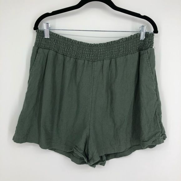 UNIVERSAL THREAD Linen Blend Shorts Green - Picture 1 of 5